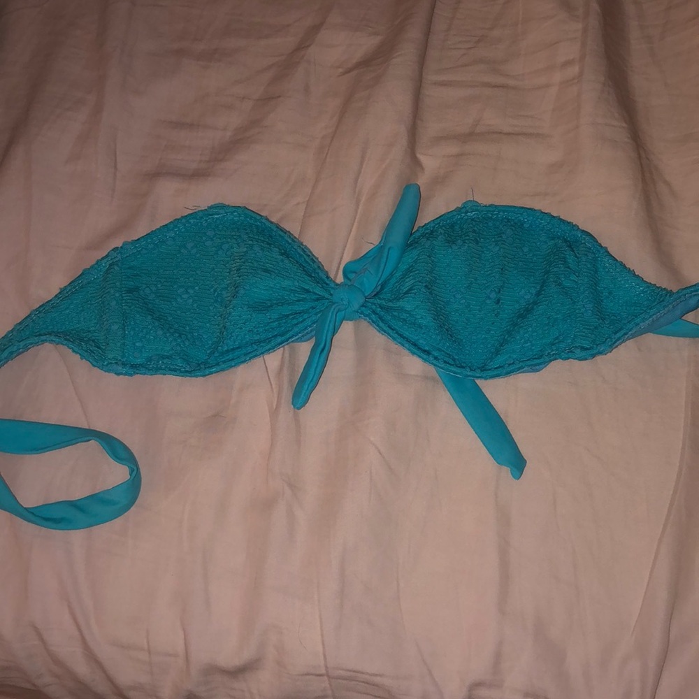 blue bikini top